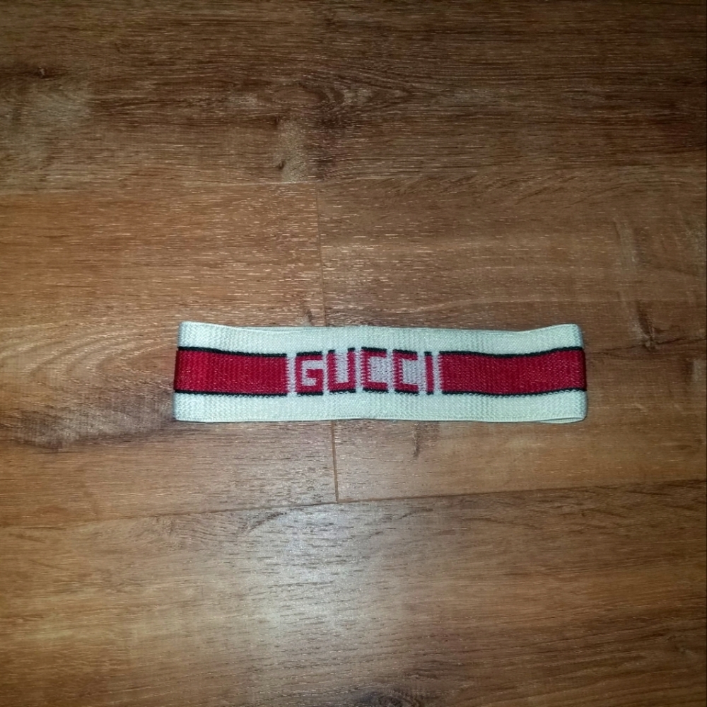 Gucci 80s Style Red/White Elastic Stylish Headband